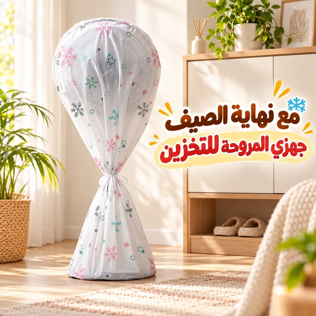 كفر مروحة ستاند وتربروف للحماية من التراب وقت التخزين 140×55 سم
