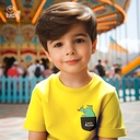 Little Monster تيشيرت اطفال قطن باللون الاصفر 