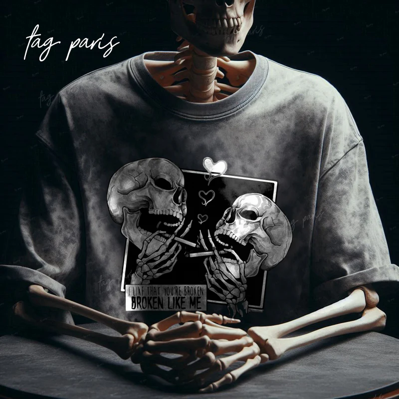 Broken Like Me تيشيرت اوفر سايز