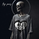 Sun &amp; Moon forbidden Love  تيشيرت اوفر سايز