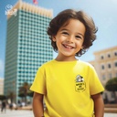 Where’s My Food? تيشيرت اطفال قطن باللون الاصفر
