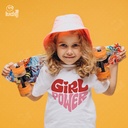 Girl Power تيشيرت اطفال قطن باللون الابيض