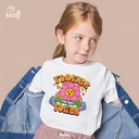 Flower Power تيشيرت اطفال قطن باللون الابيض
