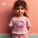 So Sweet Kitten تيشيرت اطفال قطن باللون البينك