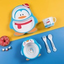 طقم طعام للاطفال 5 قطع شكل بطريق