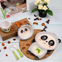 طقم طعام للاطفال شكل باندا 5 قطع