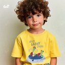 Best Dabby Ever !! تيشيرت اطفال قطن باللون الاصفر