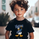 Donald Duck تيشيرت اطفال قطن باللون الاسود