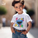 Cookie Monster تيشيرت اطفال قطن باللون الابيض