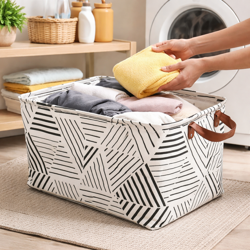 باسكت تخزين مقاوم للماء لحمل الملابس والالعاب قابلة للطي