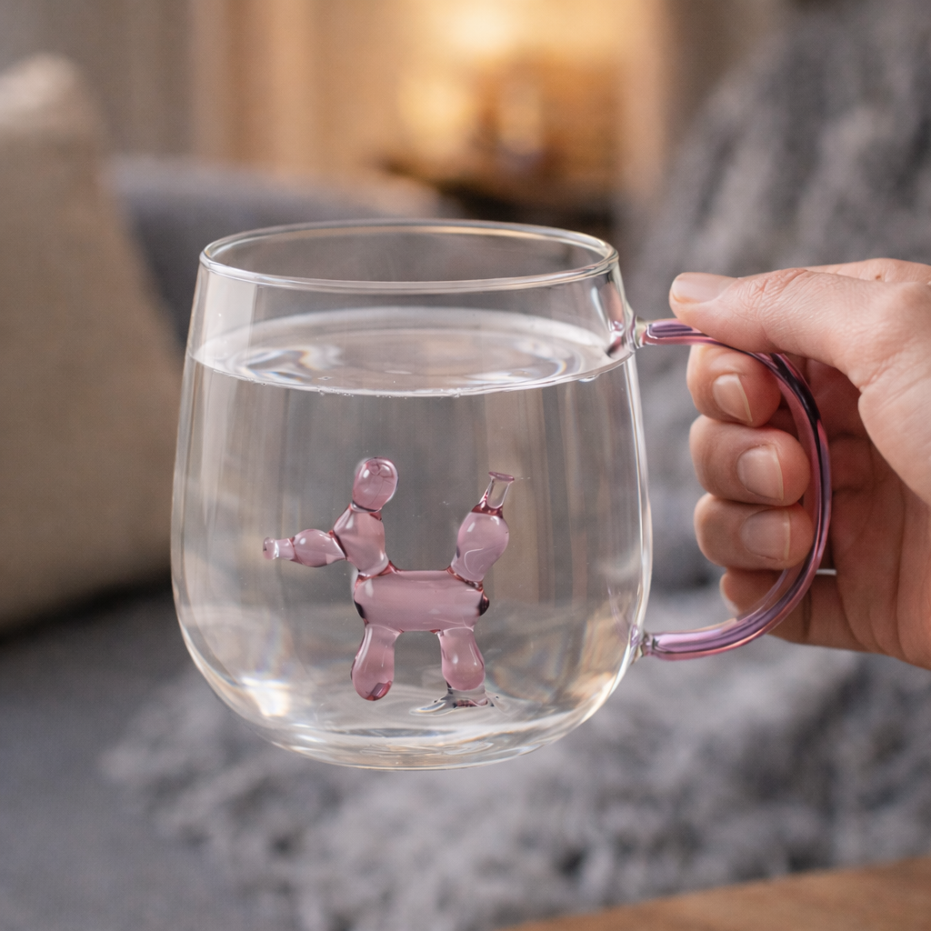 مج زجاج ثري دي  400 ملي مناسب لشرب العصائر والاتية