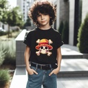 One Piece Skull تيشيرت اطفال قطن باللون الاسود