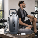 زجاجة رياضية  بيد مع شاليموه للجيم والخروجات 2000 مللي