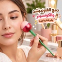 فرشة ميك اب لدمج الكنتور والكونسيلر وكريم الاساس شكل وردة