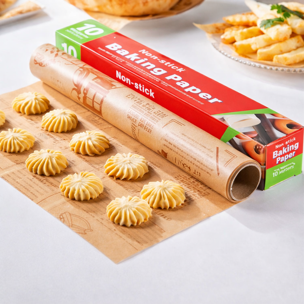 رول ورق زبده لعدم التصاق الطعام في الصواني  والايرفراير مقاس 10 متر * 30 سم