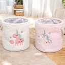 باسكت تخزين فرو بتصميم يونيكورن لغرف الاطفال