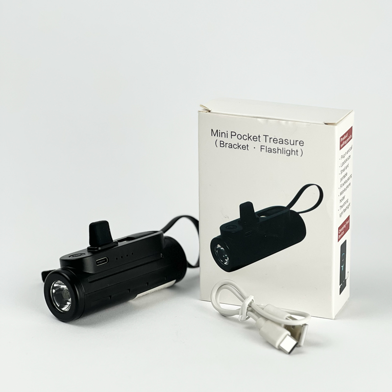 Type-Cباور بانك بسعة 2200 مللي أمبير مع كشاف مناسب للأيفون و