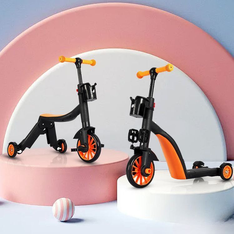 سكوتر أطفال وعجلة  2 في 1  ب ثلاثة عجلات قابلة للتعديل