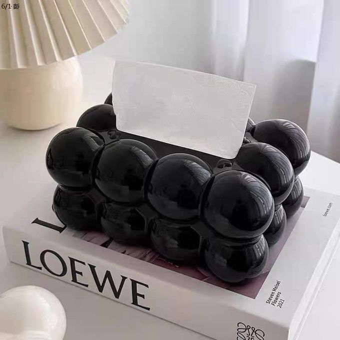 علبة مناديل اكليريك بتصميم بابلز لغرف النوم والاطفال والليفنج