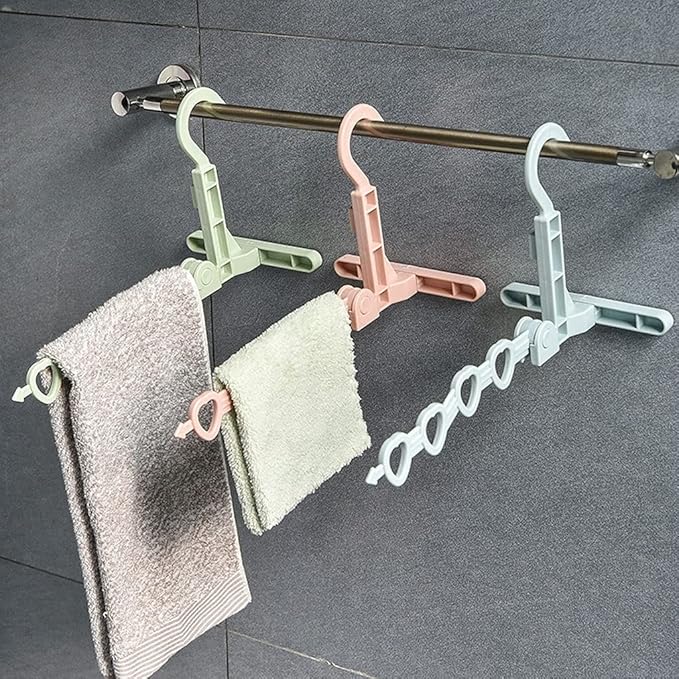 شماعة ملابس قابلة للطي ب 4 هوك مناسبة لوقت السفر والرحلات