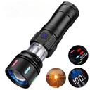 كشاف يدوي مزود بشاشة رقمية ب 4 اضاءات مختلفة قابل التعديل بخاصية الزوم