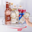 منظم اكليريك دوار  360 بقاعدة ثابتة لتنظيم ادوات المطبخ والتلاجة