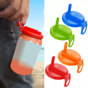 غطاء زجاجات وكانز بشاليموه بفتحة لسهولة الحمل