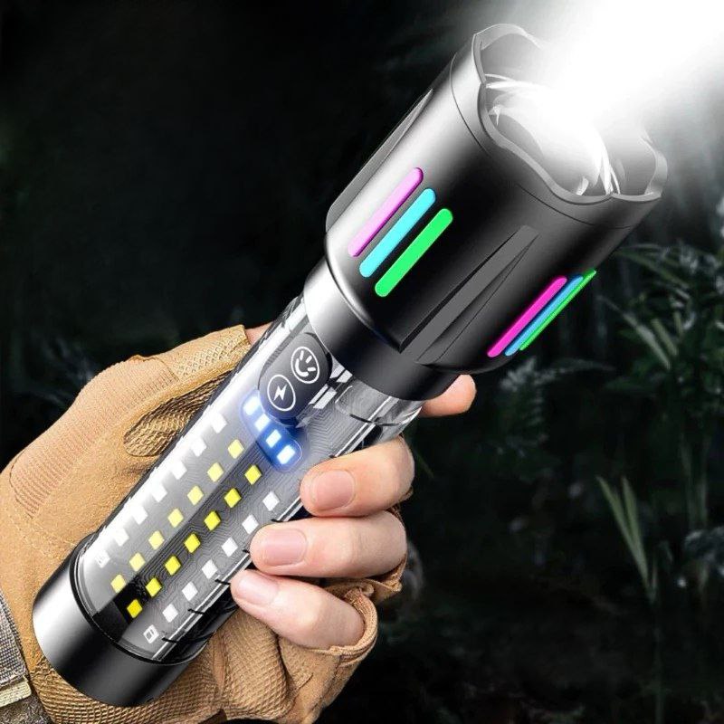 كشاف طوارئ ب 3 اوضاع اضاءة مختلفة مزود بيو اس بي للشحن