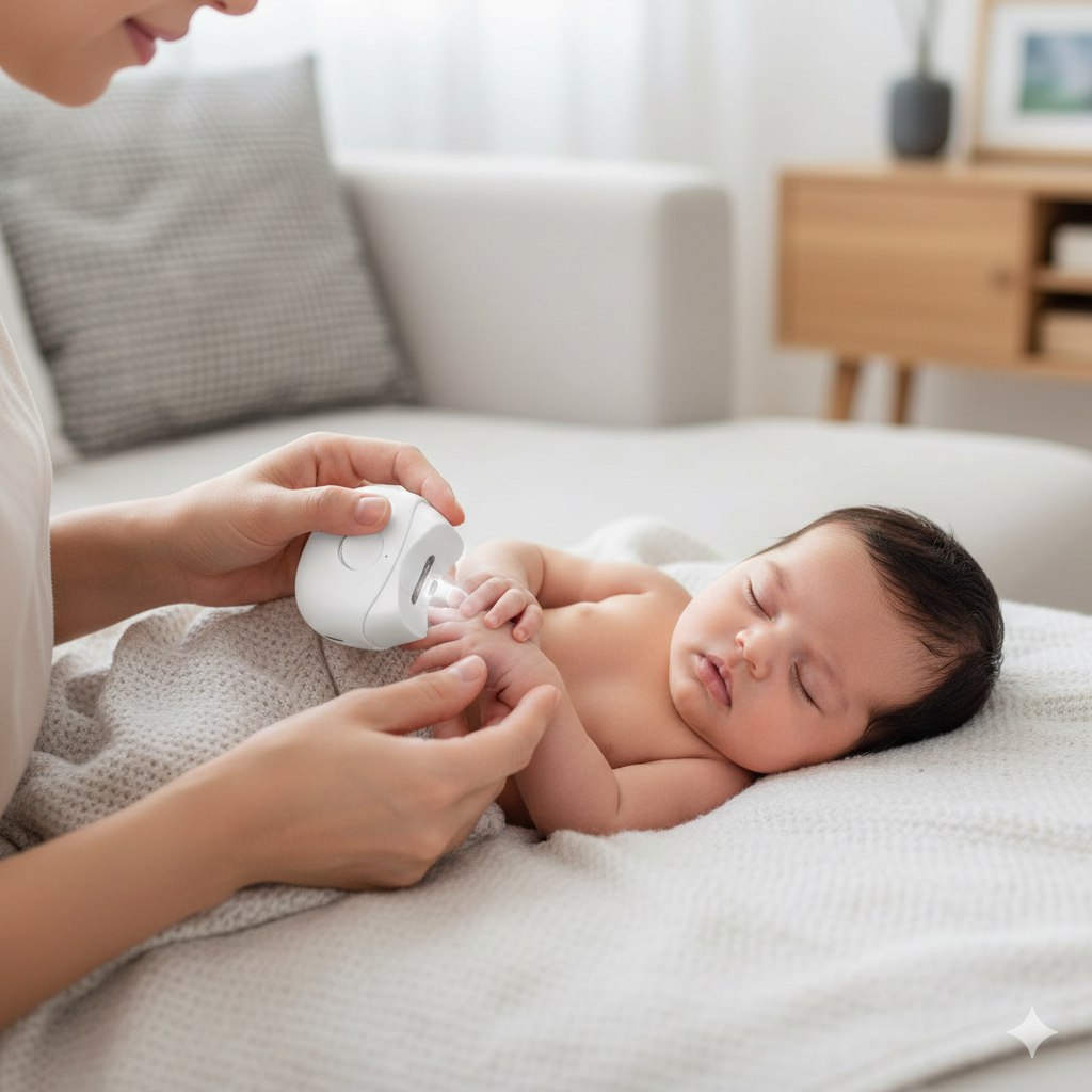 جهاز كهربائي ليد لقص الاظافر بالبرد مع 3 سرعات قص - قابل للشحن