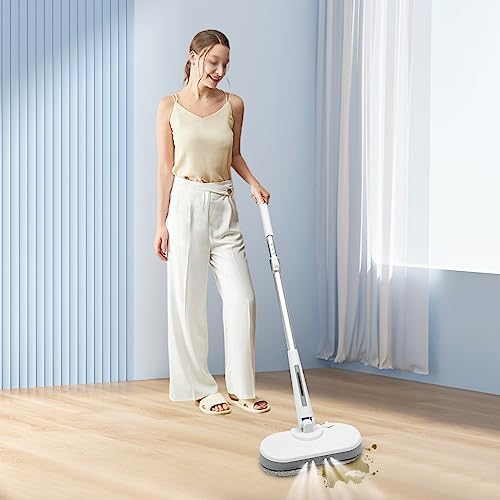 مساحة كهربائية لاسلكية دوارة لتنظيف الأرضيات مزودة بخاصية الرش