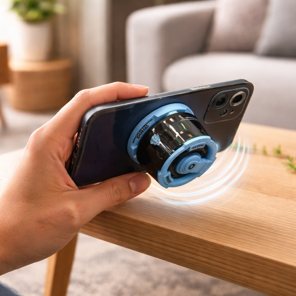 سبيكر لاسلكي مغناطيسي ميني مع اضاءة ار جي بي قابل للشحن بقوة 5 فولت