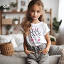 Sweet Princess  تيشيرت اطفال قطن باللون الابيض