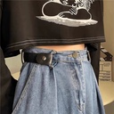 حزام مطاطي مرن بدون مشبك غير مرئي للبناطيل الجينز