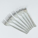 طقم شوك استانلس ستيل تركي للعشاء باللون الفضي 12 قطعة