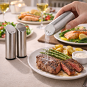 ملاحة توابل استانلس ستيل تركي بيضاوية للمطبخ والسفرة