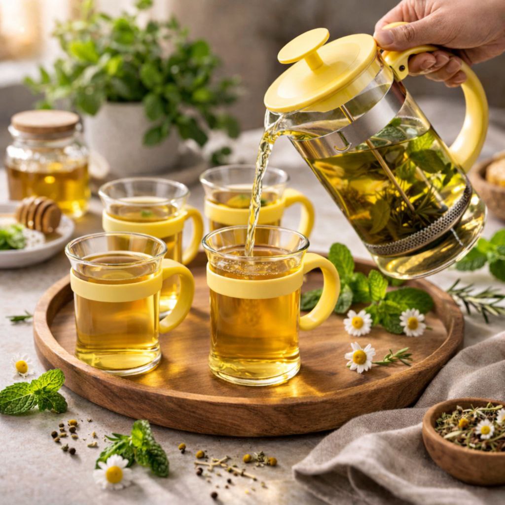 طقم كوفى بريس + 6 كوبايات لشرب القهوة والشاي