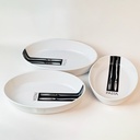 طقم طواجن فرن بورسلين 3 قطع بمقاسات مختلفة