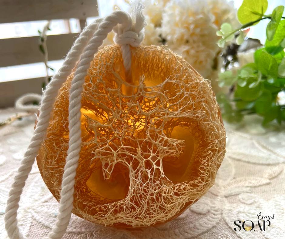 صابونة الليفة العطرية للجسم برائحة الفانيليا - 240 جرام