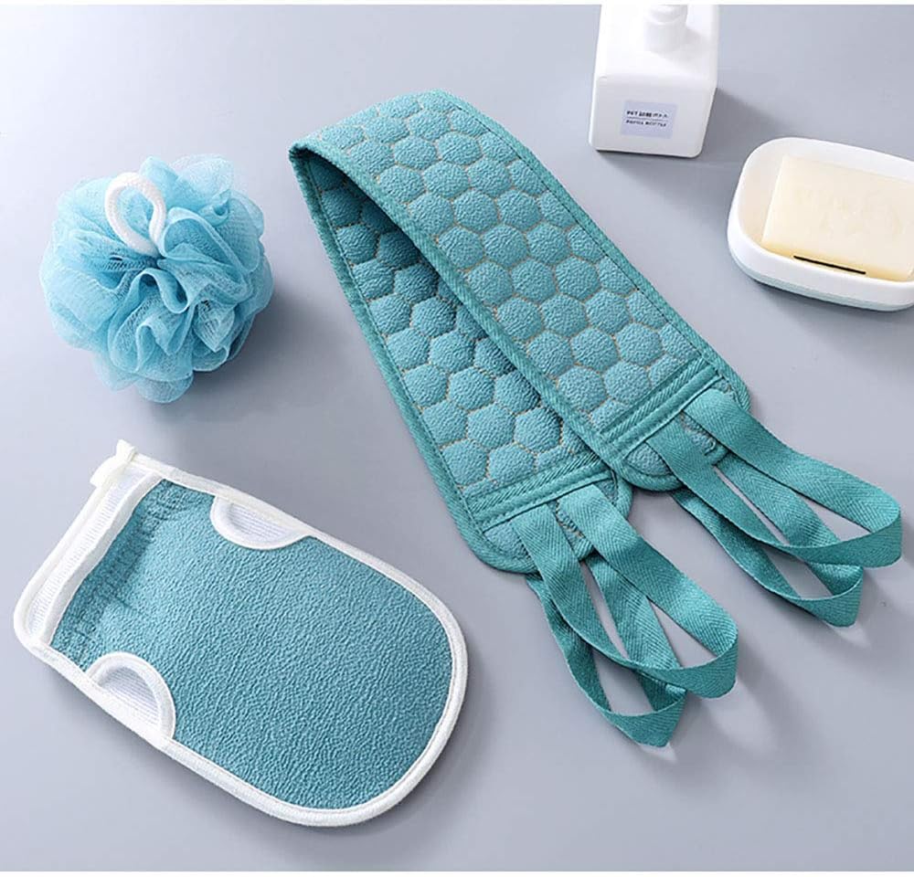 طقم ليفة مكون من 3 قطع للاستحمام والعناية الشخصية