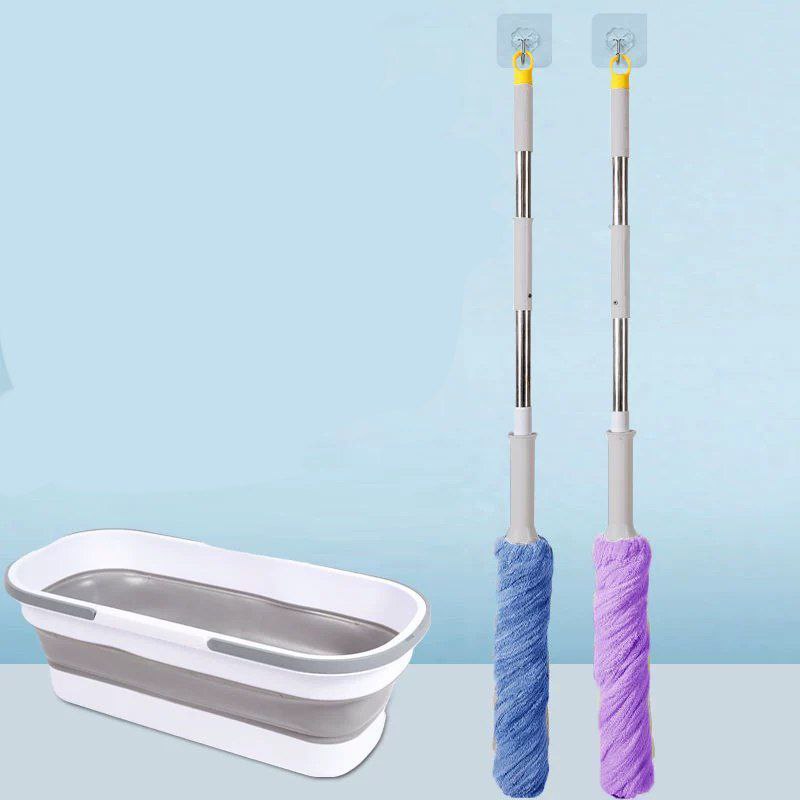 مساحة تنظيف دوارة بعصا استانليس للتنظيف والتلميع