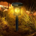 كشاف أرضي لإضاءة الحدائق والممرات يعمل بالطاقة الشمسية - 2 قطعة