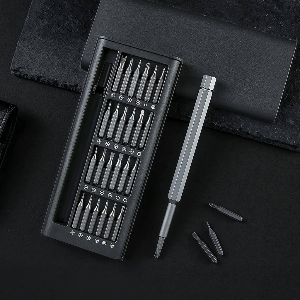 طقم رؤوس مفكات مغناطيسي 24 قطعة متعدد الاستخدام