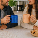 مج بورسلين بتصميم مضلع ويد دائرية لتناول النسكافيه 300 ملي