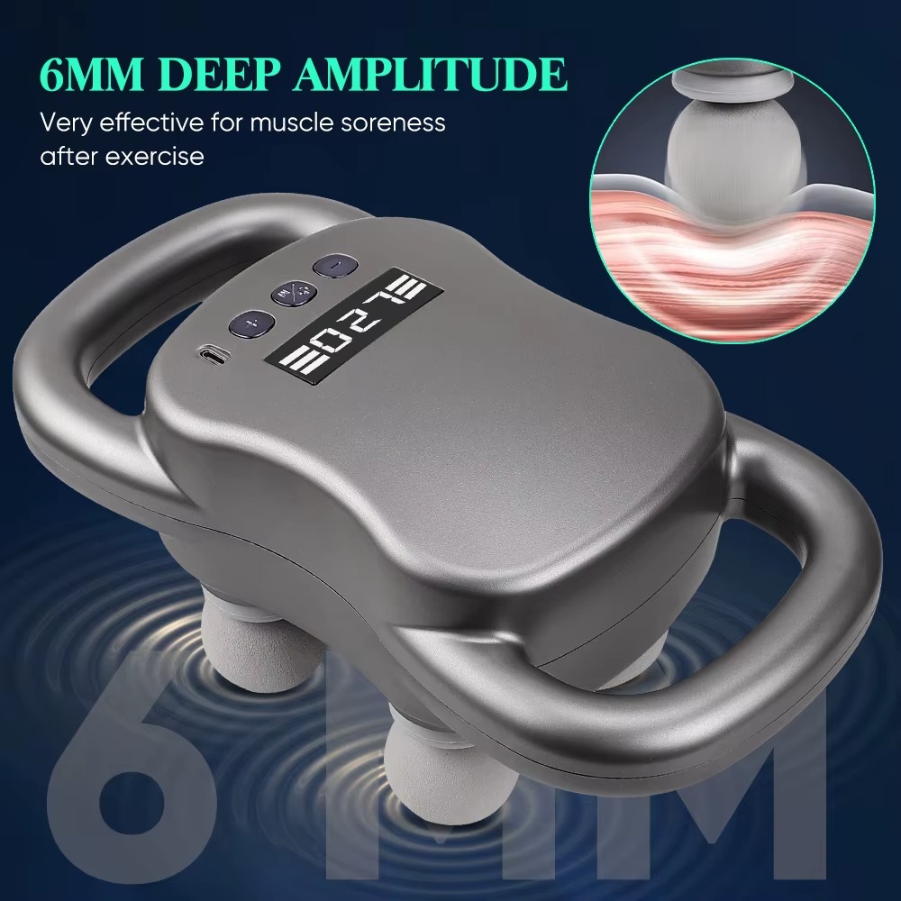 جهاز مساج يدوي ديجيتال بـ 4 رؤوس مع تقنية الأشعة تحت الحمراء