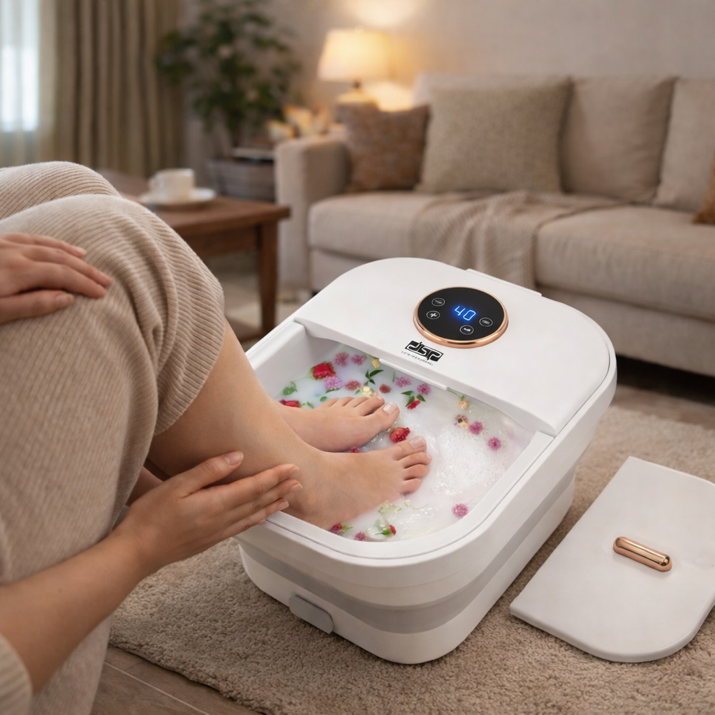 جهاز جاكوزي كهربائي مع بكرات لتدليك القدمين بسعة 7.7 لتر 450 واط