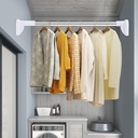 ماسورة استانليس قابلة لتعديل الطول للستائر وتعليق الملابس متعددة الاستخدام