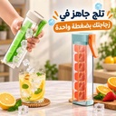 قالب مكعبات ثلج 6 قوالب بغطاء محكم سهل الفك بضغطة واحدة