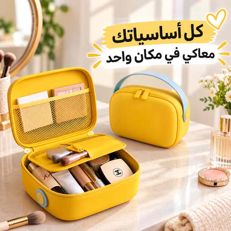 شنطة ميك اب وتربروف مقسمة من الداخل مناسبة للسفر