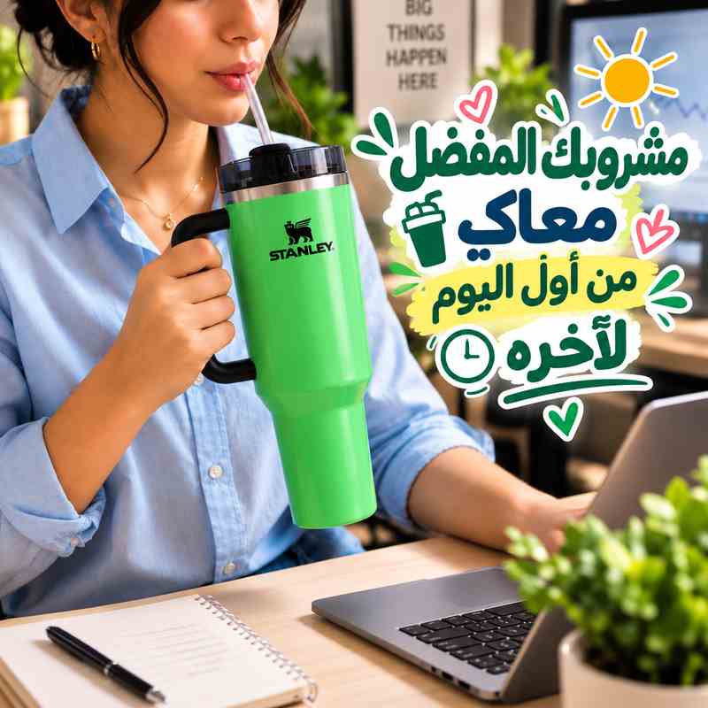 مج ستانلي ستانلس ستيل 1.18 لتر بشاليموه ويد للحمل