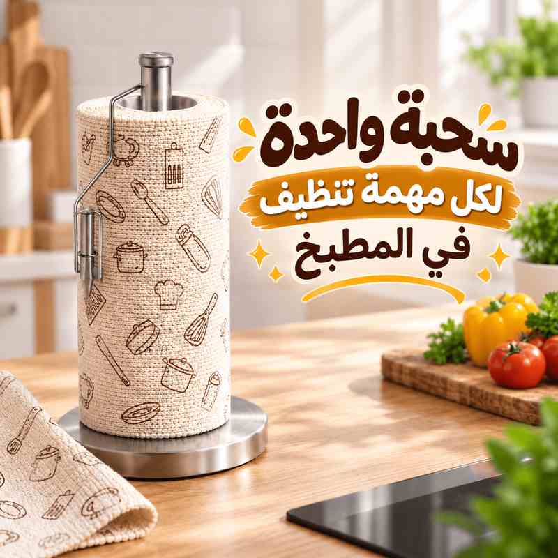 رول فوط تنظيف المطبخ فائقة الامتصاص قابلة لإعادة الاستخدام 20 فوطة